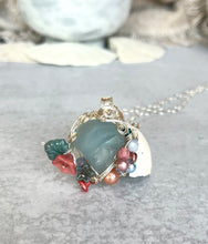 Load image into Gallery viewer, Atlantis Found Fine Silver Sculpted Wire Sea Glass Pendant Necklace