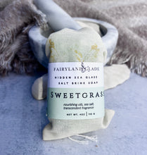 Load image into Gallery viewer, Sweetgrass Hidden Sea Glass Salt Brine Soap