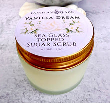 Load image into Gallery viewer, Vanilla Dream Sea Glass Topped Sugar Scrub 2oz