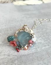 Load image into Gallery viewer, Atlantis Found Fine Silver Sculpted Wire Sea Glass Pendant Necklace