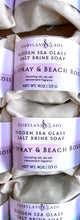 Load image into Gallery viewer, Sea Spray and Beach Rose Hidden Sea Glass Flower Sea Salt Soap