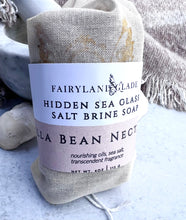 Load image into Gallery viewer, Vanilla Bean Nectarine Hidden Sea Glass Salt Brine Soap