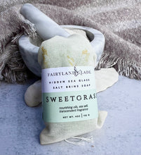 Load image into Gallery viewer, Sweetgrass Hidden Sea Glass Salt Brine Soap