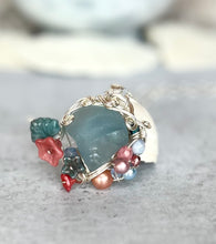 Load image into Gallery viewer, Atlantis Found Fine Silver Sculpted Wire Sea Glass Pendant Necklace