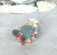 Load image into Gallery viewer, Atlantis Found Fine Silver Sculpted Wire Sea Glass Pendant Necklace