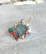 Load image into Gallery viewer, Atlantis Found Fine Silver Sculpted Wire Sea Glass Pendant Necklace