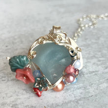 Load image into Gallery viewer, Atlantis Found Fine Silver Sculpted Wire Sea Glass Pendant Necklace
