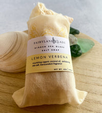 Load image into Gallery viewer, Lemon Verbena Hidden Sea Glass Sea Salt Soap