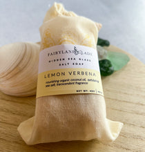 Load image into Gallery viewer, Lemon Verbena Hidden Sea Glass Sea Salt Soap