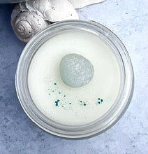 Load image into Gallery viewer, Sea Salt &amp; Sea Glass Sea Glass Topped Sugar Scrub 2oz
