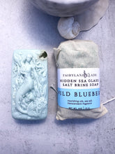 Load image into Gallery viewer, Wild Blueberry Hidden Sea Glass Sea Salt Soap

