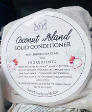 Load image into Gallery viewer, Coconut  Island Conditioner Bar with Hidden Sea Glass
