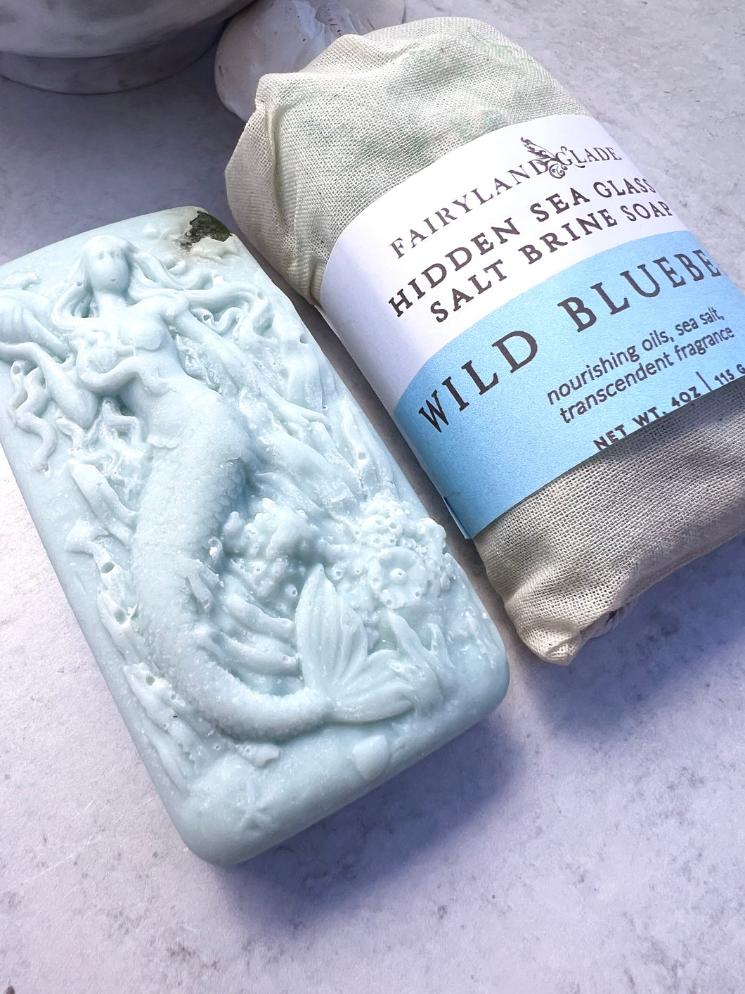 Wild Blueberry Hidden Sea Glass Sea Salt Soap
