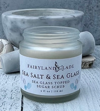 Load image into Gallery viewer, Sea Salt &amp; Sea Glass Sea Glass Topped Sugar Scrub
