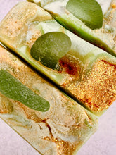 Load image into Gallery viewer, Blueberry Lemonade Hidden Sea Glass Salt Soap Bar
