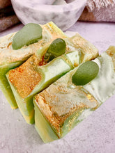 Load image into Gallery viewer, Blueberry Lemonade Hidden Sea Glass Salt Soap Bar
