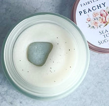 Load image into Gallery viewer, Peachy Keen Sea Glass Topped Sugar Scrub
