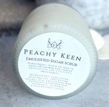 Load image into Gallery viewer, Peachy Keen Sea Glass Topped Sugar Scrub

