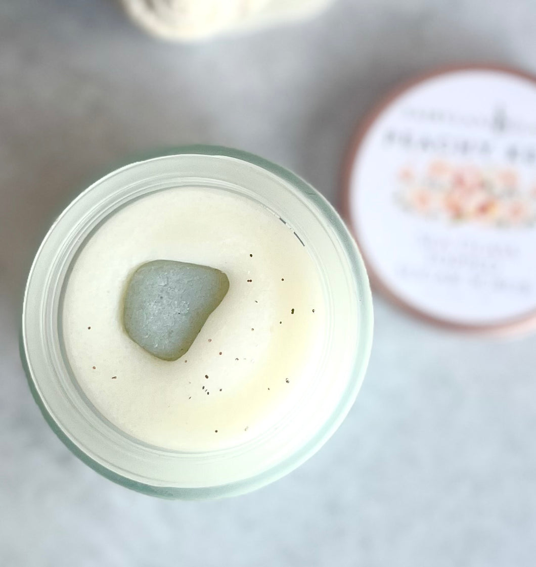 Peachy Keen Sea Glass Topped Sugar Scrub