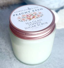 Load image into Gallery viewer, Peachy Keen Sea Glass Topped Sugar Scrub
