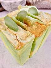 Load image into Gallery viewer, Blueberry Lemonade Hidden Sea Glass Salt Soap Bar
