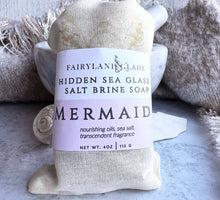 Load image into Gallery viewer, Mermaid Hidden Sea Glass Salt Brine Soap
