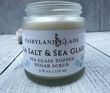 Load image into Gallery viewer, Sea Salt &amp; Sea Glass Sea Glass Topped Sugar Scrub
