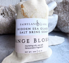 Load image into Gallery viewer, Orange Blossom Hidden Sea Glass Salt Brine Soap
