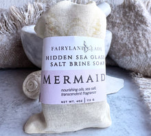 Load image into Gallery viewer, Mermaid Hidden Sea Glass Salt Brine Soap
