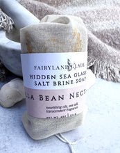 Load image into Gallery viewer, Vanilla Bean Nectarine Hidden Sea Glass Salt Brine Soap
