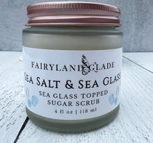 Load image into Gallery viewer, Sea Salt &amp; Sea Glass Sea Glass Topped Sugar Scrub
