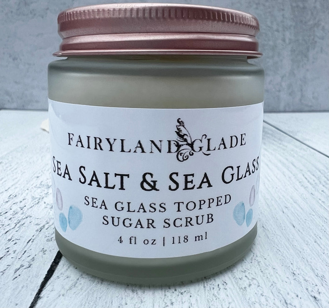 Sea Salt & Sea Glass Sea Glass Topped Sugar Scrub