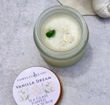 Load image into Gallery viewer, Vanilla Dream Sea Glass Topped Sugar Scrub 2oz
