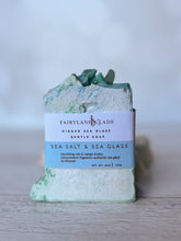 Load image into Gallery viewer, Sea Salt &amp; Sea Glass Slab Soap Bar
