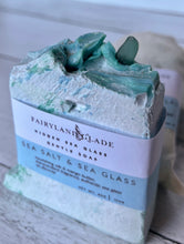 Load image into Gallery viewer, Sea Salt &amp; Sea Glass Slab Soap Bar
