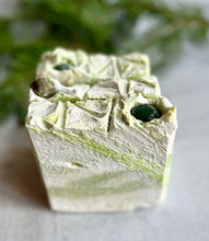 Load image into Gallery viewer, The Elfwood Gentle, Sudsy Hidden Sea Glass Slab Soap Bar
