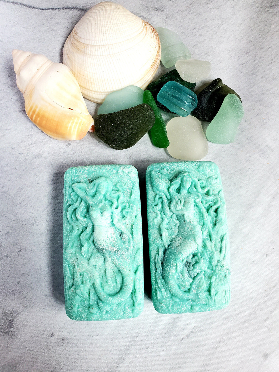 Sea Salt and Sea Glass Hidden Sea Glass Salt Soap Bar