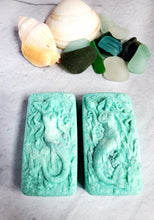 Load image into Gallery viewer, Sea Salt and Sea Glass Hidden Sea Glass Salt Soap Bar
