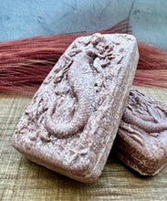 Load image into Gallery viewer, Pumpkin Amber Hidden Sea Glass Mermaid Salt Soap Bar
