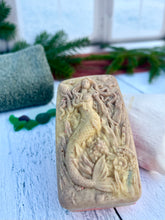 Load image into Gallery viewer, Feelin&#39; Groovy Hidden Sea Glass Mermaid Salt Soap Bar
