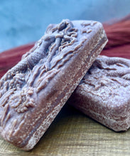 Load image into Gallery viewer, Pumpkin Amber Hidden Sea Glass Mermaid Salt Soap Bar
