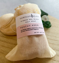 Load image into Gallery viewer, Peachy Keen Hidden Sea Glass Sea Salt Soap
