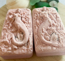 Load image into Gallery viewer, Peachy Keen Hidden Sea Glass Sea Salt Soap
