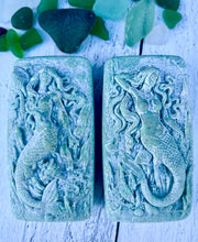 Load image into Gallery viewer, Sea Salt &amp; Sea Glass Hidden Sea Glass Mermaid Salt Soap Bar
