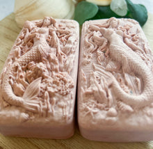 Load image into Gallery viewer, Watermelon Hidden Sea Glass Sea Salt Soap
