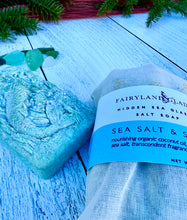 Load image into Gallery viewer, Sea Salt &amp; Sea Glass Hidden Sea Glass Mermaid Salt Soap Bar
