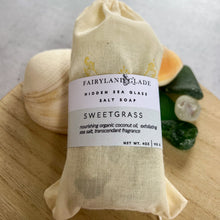 Load image into Gallery viewer, Sweetgrass Hidden Sea Glass Sea Salt Soap
